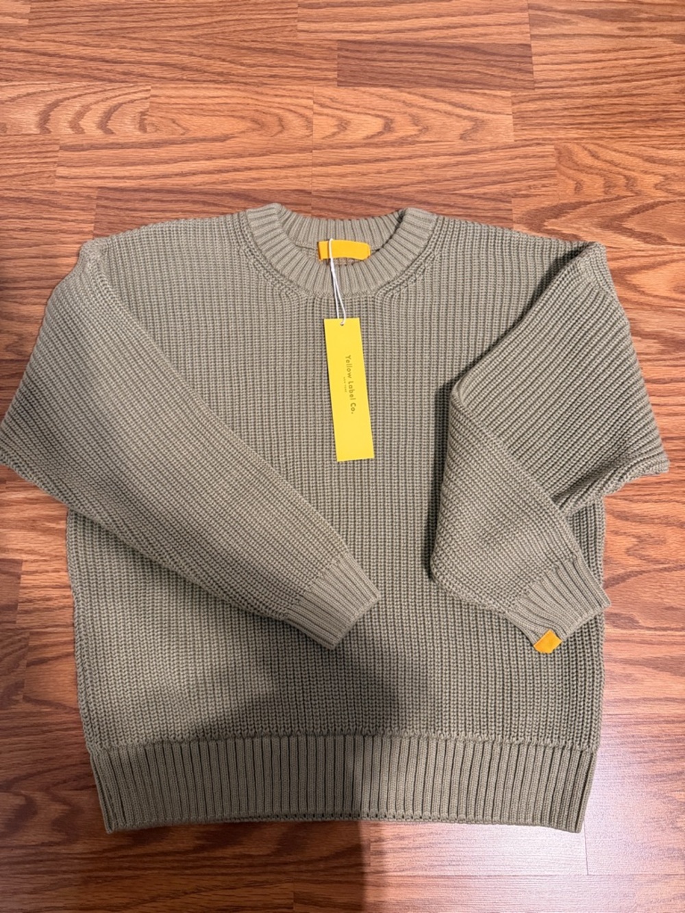 Yellow Label Co. Chunky Knit Pistachio Sweater XS